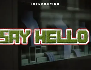 Say Hello Display font