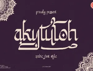 Akytuloh | Arabic Style font