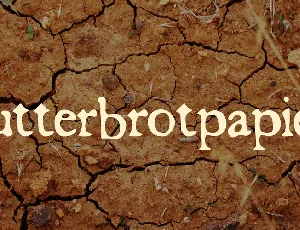 butterbrotpapier font