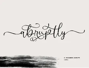 Abruptly font