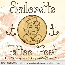 Sailorette Tattoo font