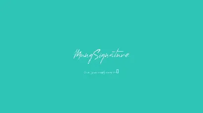 Mung Signature font