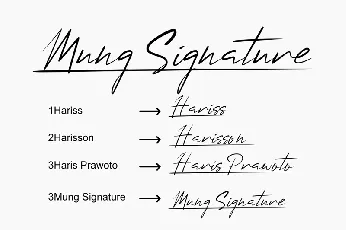 Mung Signature font