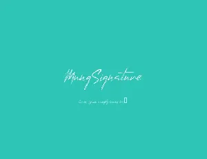 Mung Signature font