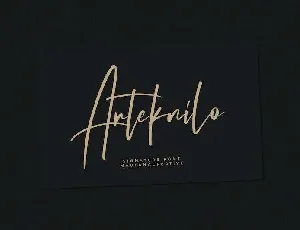 Arteknilo Signature Script font