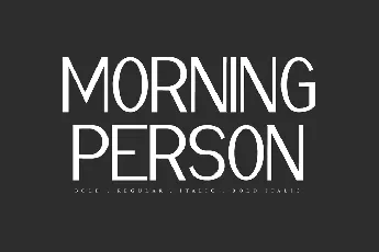 Morning Person Demo font