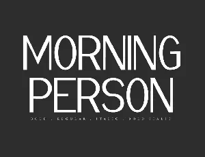 Morning Person Demo font