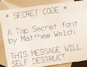 Secret Code font