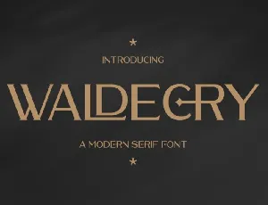 Waldecry font