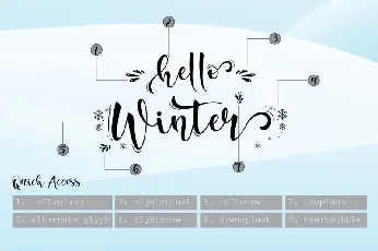 Hello Winter font