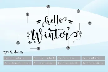 Hello Winter font