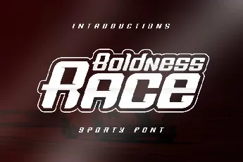 Boldness Race font