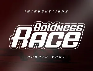 Boldness Race font