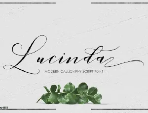 Lucinda Script font