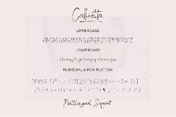Callietta font