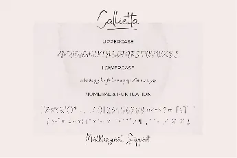 Callietta font