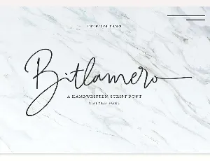 Bitlamero Signature Free Download font