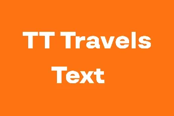 TT Travels Text font