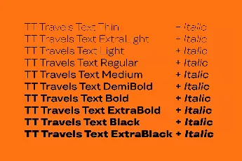 TT Travels Text font