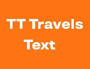 TT Travels Text font