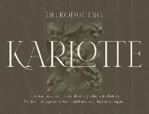 Karlotte font