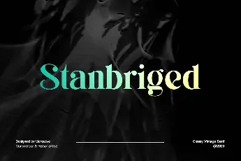 Stanbriged font