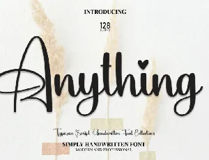 Anything Script font