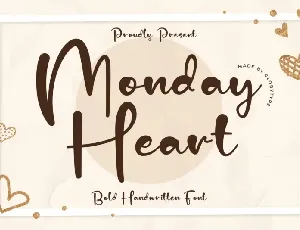 Monday Heart font