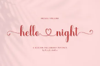 Hello Night font