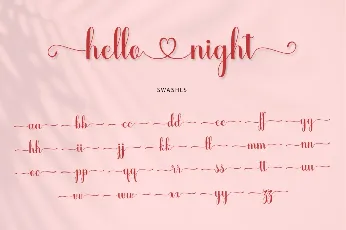 Hello Night font