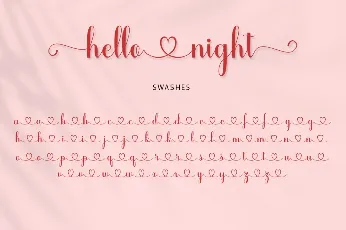 Hello Night font