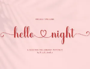 Hello Night font