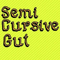 Semi Cursive Gut font