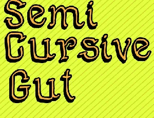 Semi Cursive Gut font