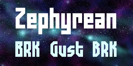 Zephyrean font
