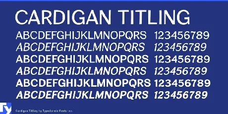 Cardigan Titling Family font