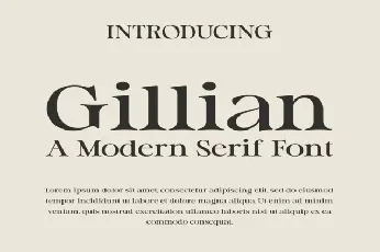 Gillian Serif font