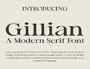 Gillian Serif font