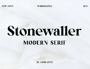 Stonewaller font