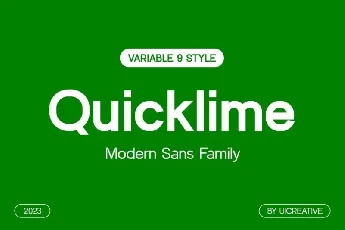 Quicklime Family font