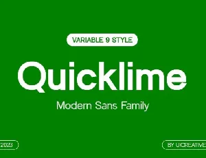 Quicklime Family font