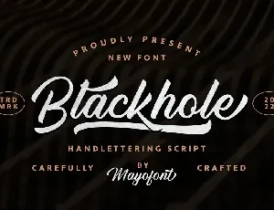 Blackhole Script font