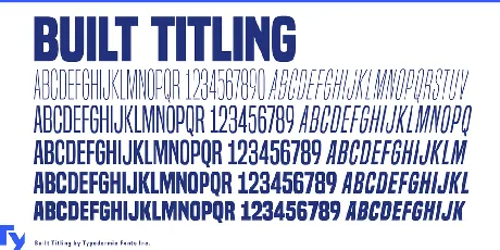 Built Titling Family font