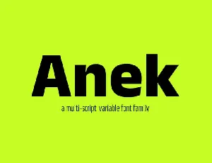 Anek font