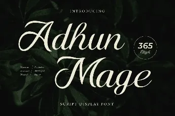 Adhun Mage Trial font