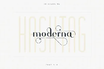 Hashtag Moderna font