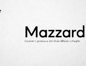 Mazzard Family font