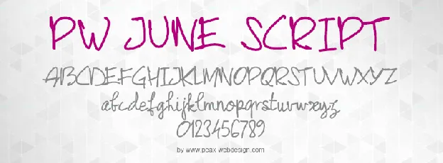 PWJunescript font