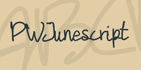 PWJunescript font