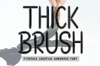 Thick Brush font